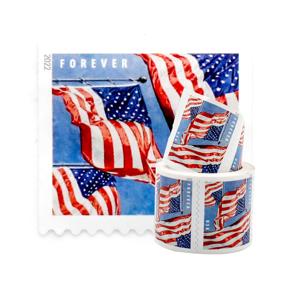 100Pcs 2022 U.S Flag Forever Stamps