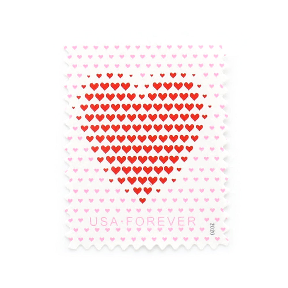 100Pcs 2020 US Made of Hearts Forever First-Class Postage Stamps Wedding