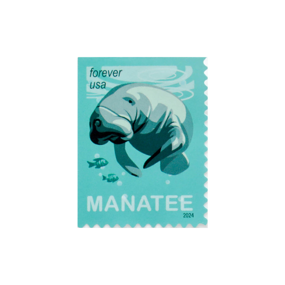 100Pcs 2024 Save Manatees Forever First Class Postage Stamps