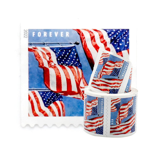 100Pcs 2022 U.S Flag Forever Stamps