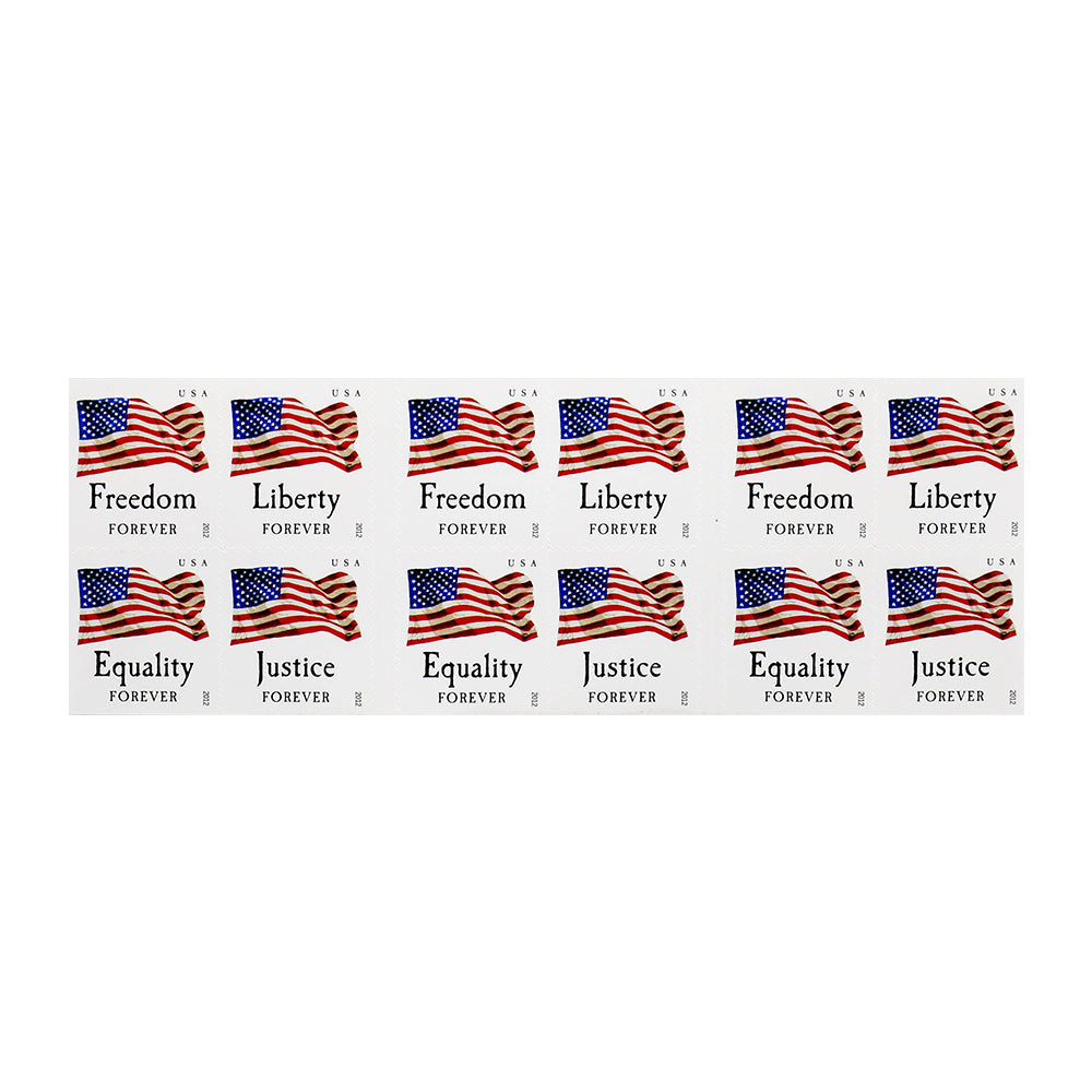100Pcs 2012 First-Class Forever Stamp - Flag & Equality