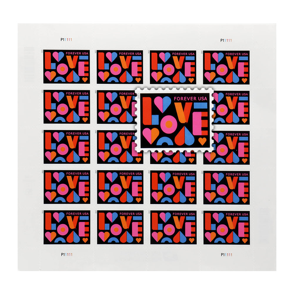 100Pcs 2021 Love Forever Stamps Wedding
