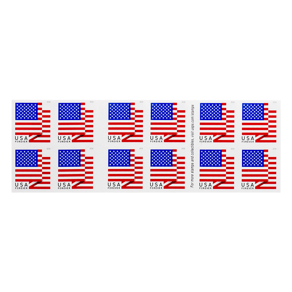 100Pcs Booklet 2018 US Flag Forever First-Class Postage Stamps