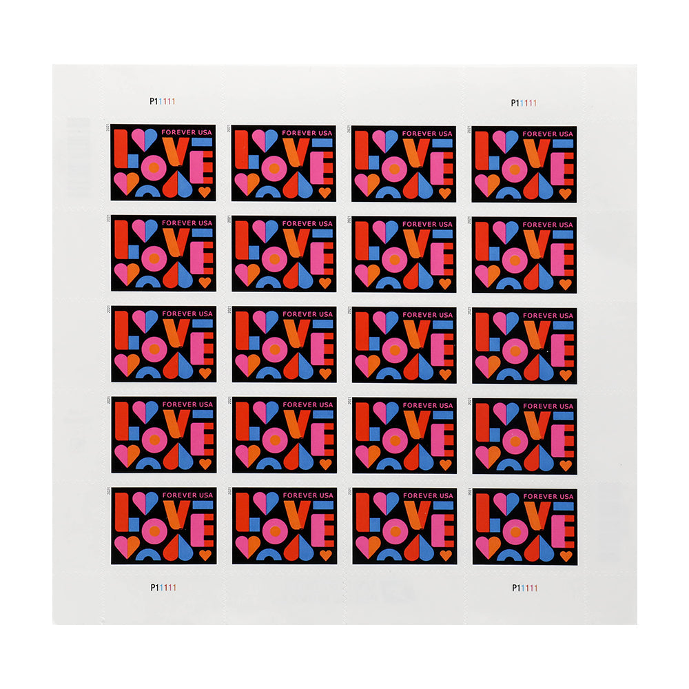 100Pcs 2021 Love Forever Stamps Wedding