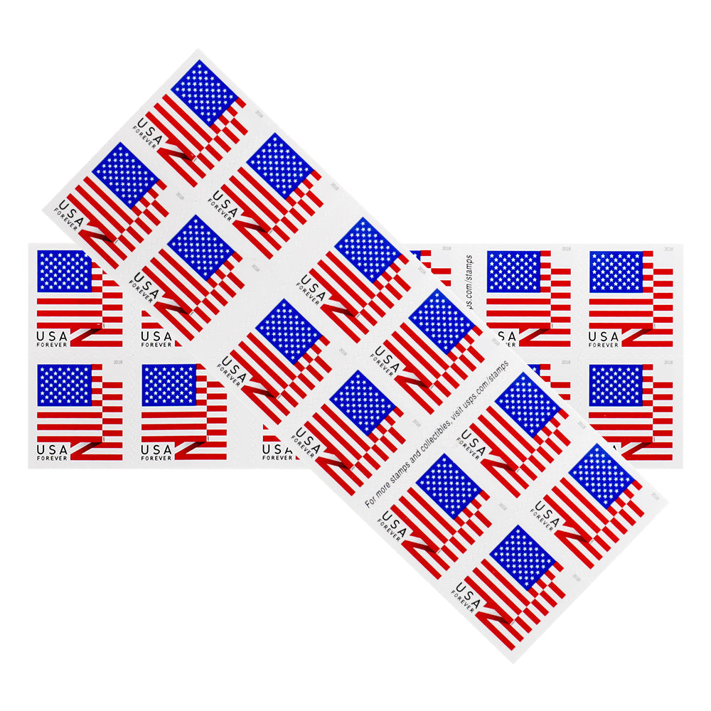 100Pcs Booklet 2018 US Flag Forever First-Class Postage Stamps
