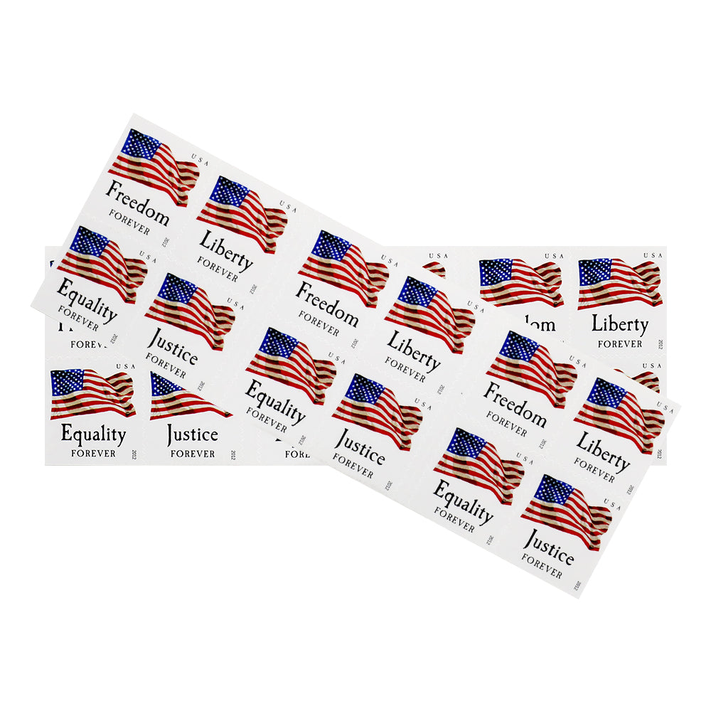 100Pcs 2012 First-Class Forever Stamp - Flag & Equality