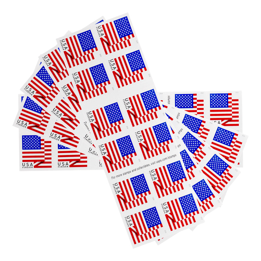 100Pcs Booklet 2018 US Flag Forever First-Class Postage Stamps