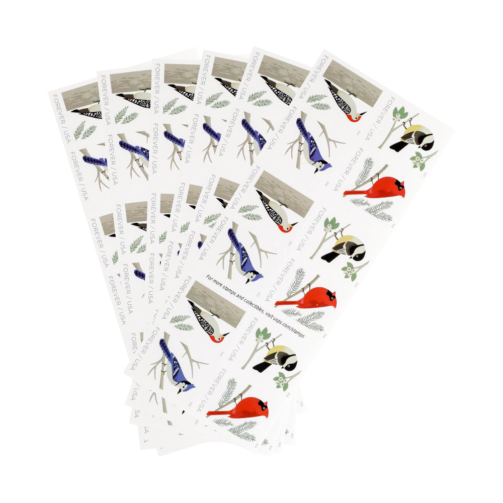 100Pcs 2018 US First-Class Forever Stamp - Birds in Winter