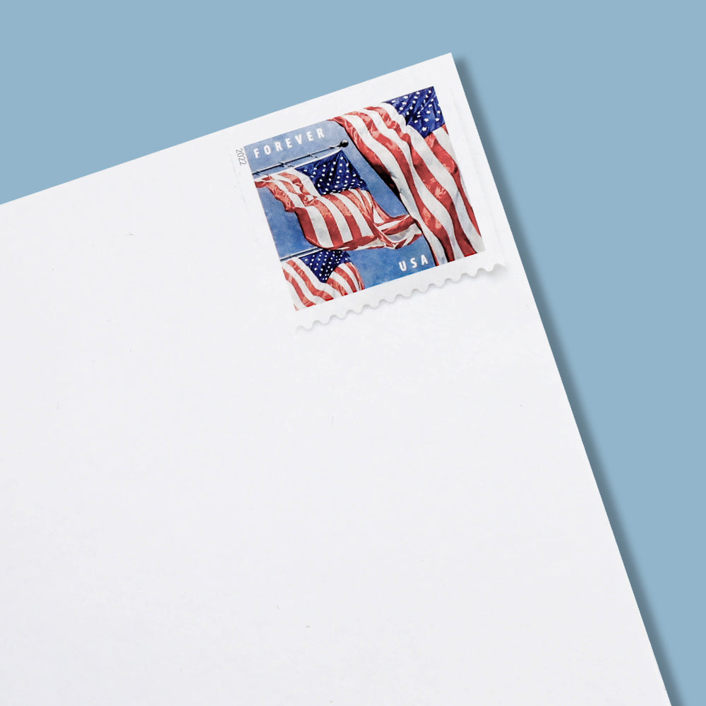 100Pcs Panes U.S. Flags 2022 Forever Stamps