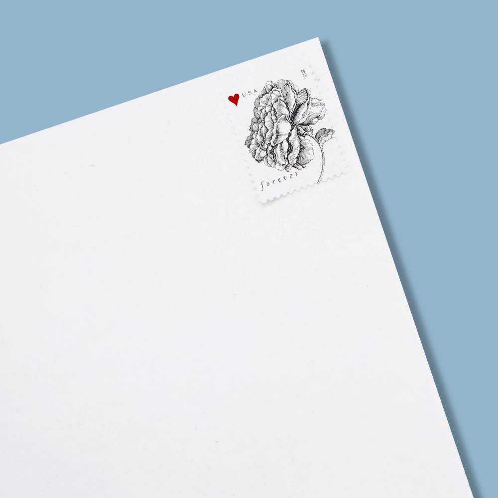 100Pcs 2015 First-Class Forever Stamp - Wedding Series: Engraved Vintage Rose