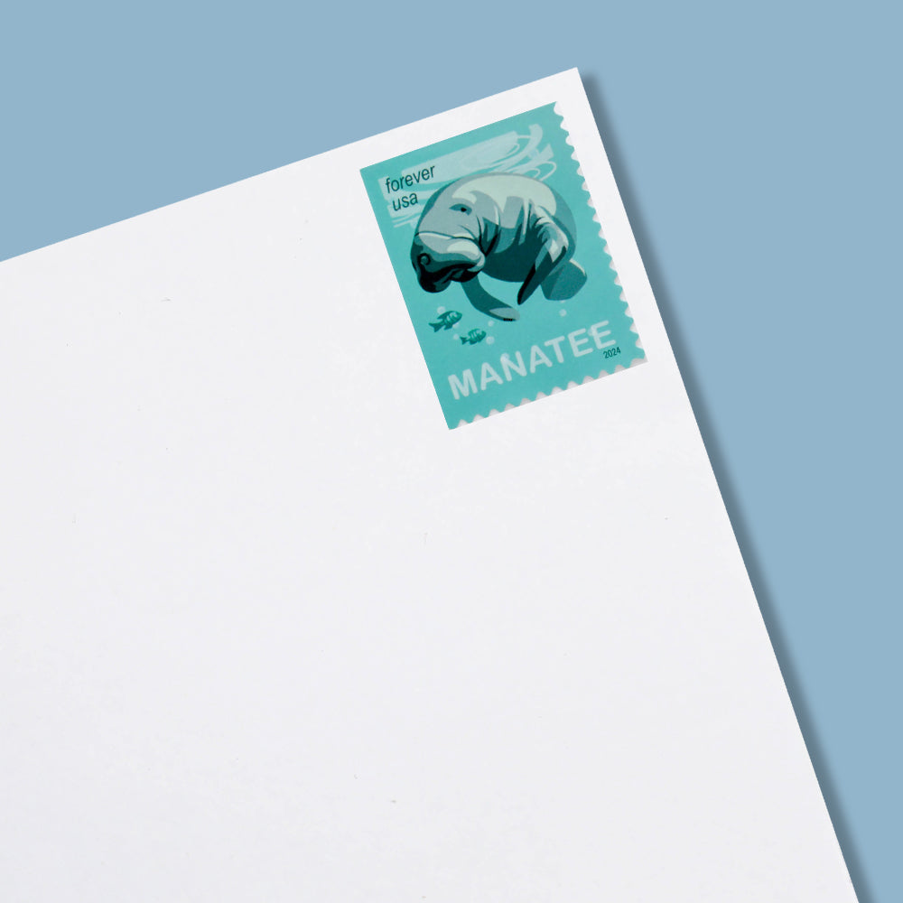 100Pcs 2024 Save Manatees Forever First Class Postage Stamps